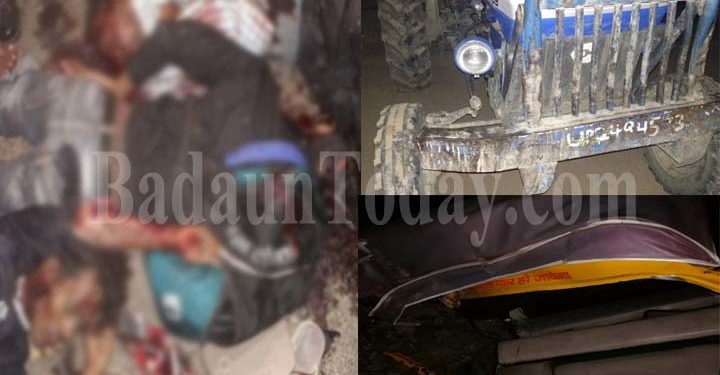 ट्रैक्टर-टैंपो की भिड़ंत, तीन की मौत