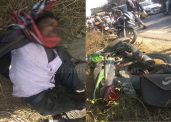 ट्रक की चपेट में आकर बाइक सवार की मौत