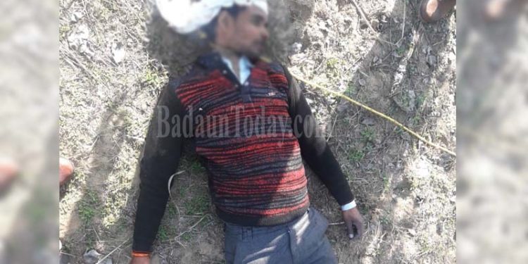 उझानी: पेड़ पर झूलती मिली अज्ञात युवक की लाश