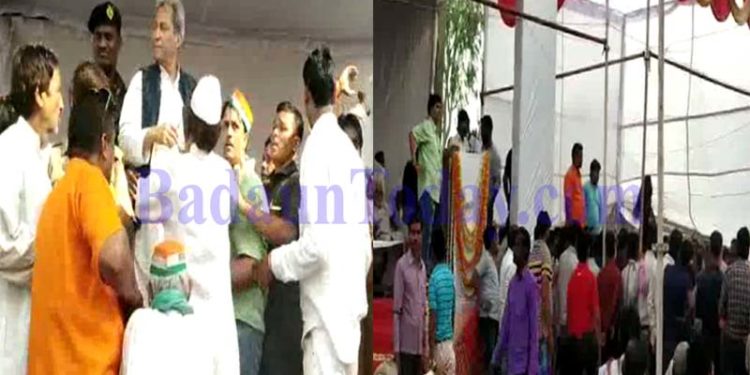 कांग्रेस प्रत्याशी सलीम शेरवानी की चुनावी सभा में बार बालाओं ने जमकर लगाए ठुमके