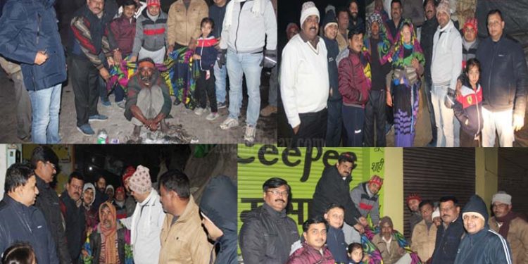 उझानी: कम्बल वितरण कर गरीबों को दी सर्दी से राहत