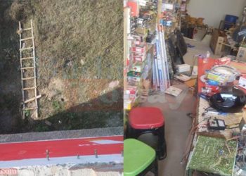 उझानी: सीढ़ी लगाकर घुसे चोर, इलेक्ट्रानिक्स की दुकान में हजारों की चोरी