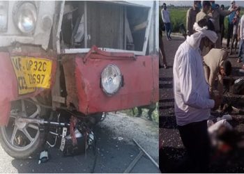 दर्दनाक हादसा, रोडवेज बस की टक्कर से बाइक सवार तीन लोगों की मौत