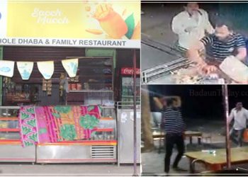 उझानी में ढाबा संचालक को पीटा, जमकर तोड़फोड़ के बाद फायरिंग