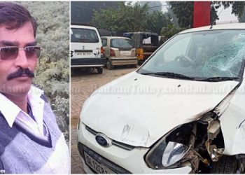 उझानी: कार ने एलआईसी एजेंट को रौंदा, दर्दनाक मौत