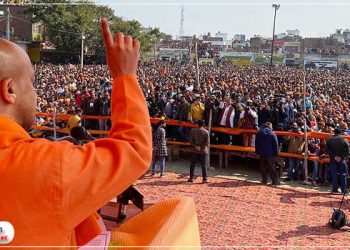 बदायूं में बोले योगी- गरीबों का राशन बसपा का हाथी, सपा के गुंडे खा जाते थे