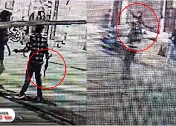 उझानी में सड़क पर तमंचे से फायरिंग का वीडियो वायरल